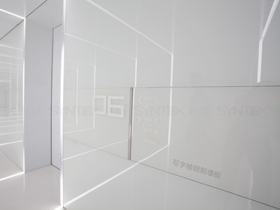 电梯厅过道使用的装饰污片直播软件下载从铝单板替换成钢制污片直播软件下载